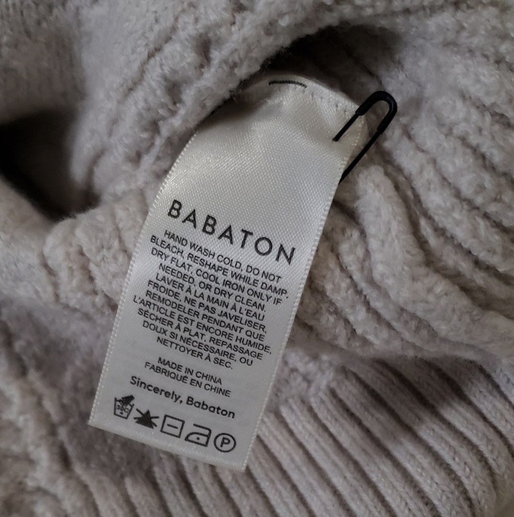 Babaton Emporia Vest Merino Wool Sweater Vest Beige Bone Cream Birch XS - Picture 7 of 11